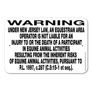 Equine Liability Signs N - O