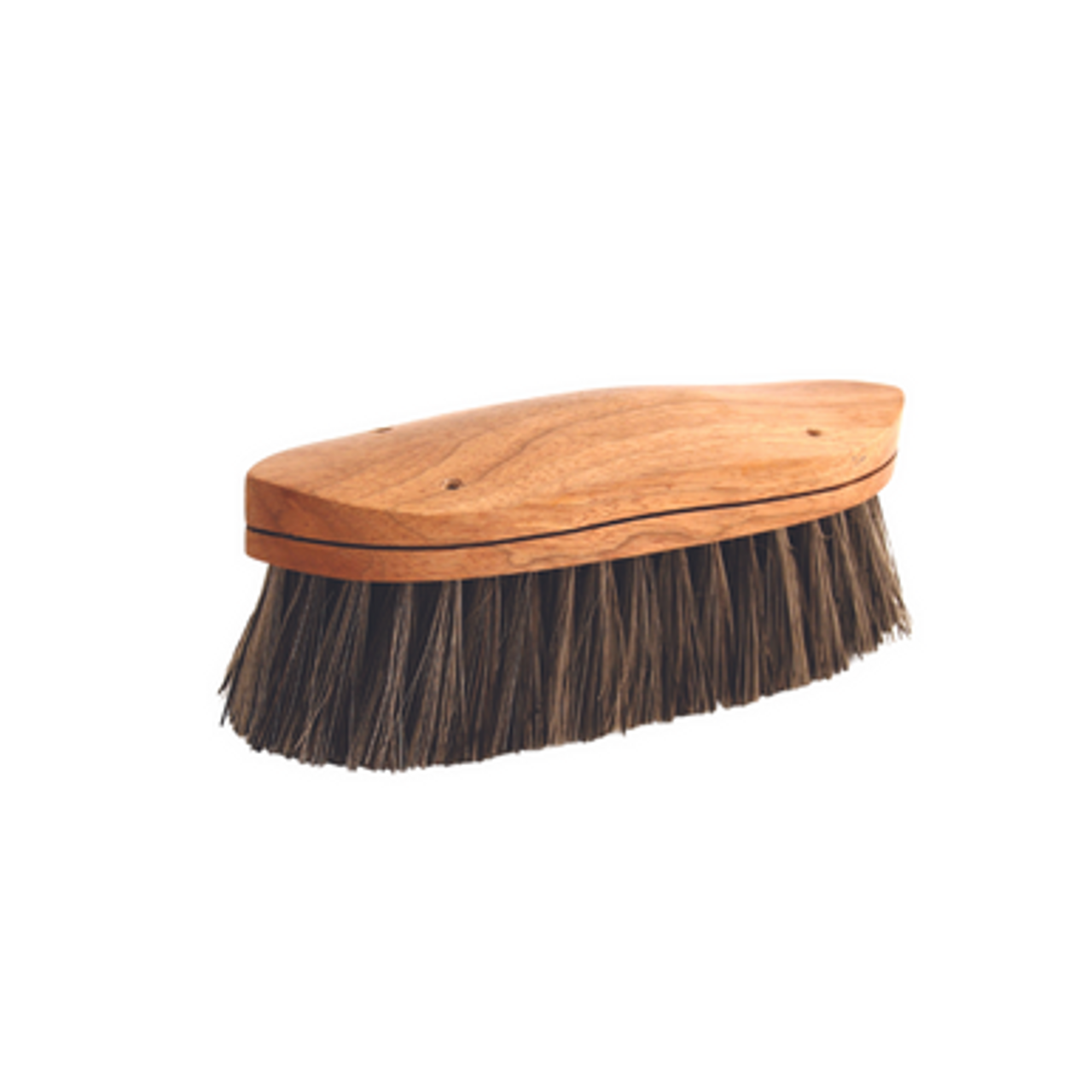 Wooden brush with bristles on a white background