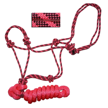 Rope Halter 5/16" 32-Spindle Rope, 8' Detachable Lead