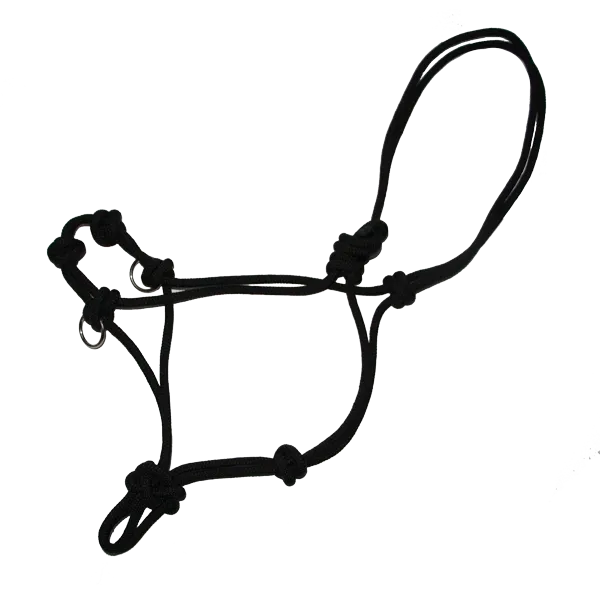 Side Pull Rope Halter 3/8" with Knots on the nose #26201