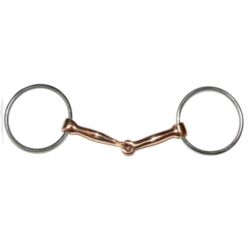 Bit Ring Snaffle SS 5" Copper mouthpiece with 3" Ring #28008