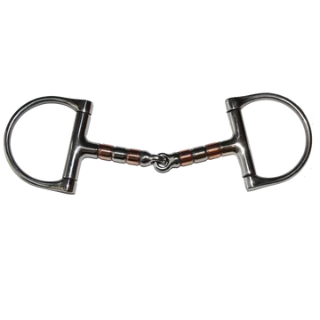 Bit SS Racing D 5" Snaffle, Copper Roller Mouthpiece #28009