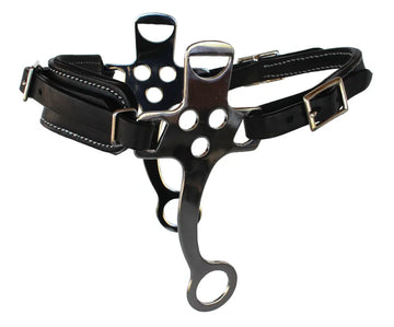 Horse Adjustable Leather Padded Training Hackamore
