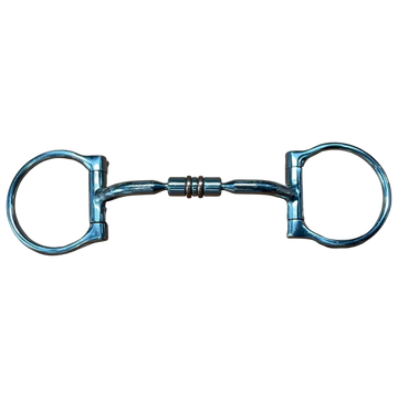 Stainless Steel Mouth D-Ring Comfort Snaffle Horse Bit Copper Rollers #28030