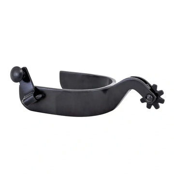 Black Satin Spur BW 1", SL 1 3/4" Rowel 8 pt., 1" #29023