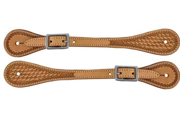 Spur Leather Straps Lite Oil Basket Tooling Design #29157