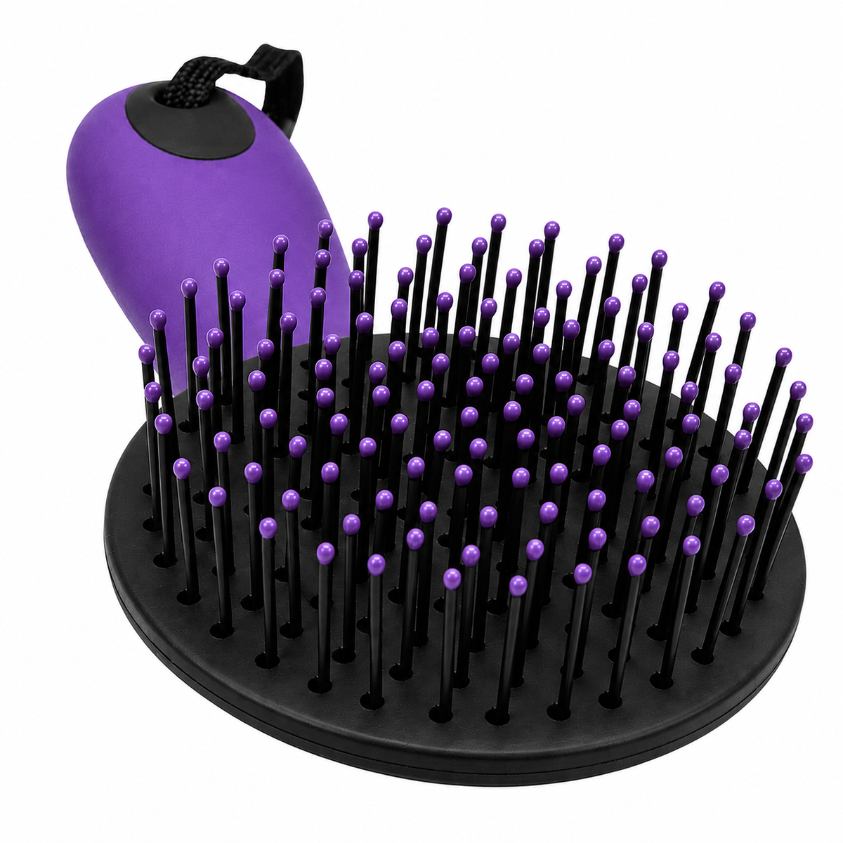 Knots, shavings, burrs. This brush handles all of them without pulling. Grab it in blue or purple and keep those tails full.