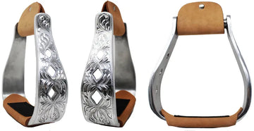 Stirrups Lightweight Aluminum Engraved Cut-Out #50103