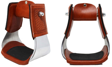 Wide Aluminum Bell Roper Stirrups