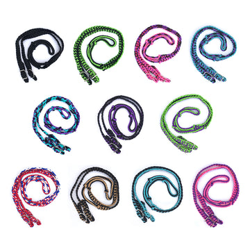 Braided Barrel / Roping Reins 8 ft, 12 Pack Assortment #55100