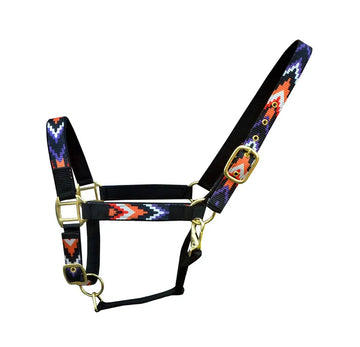 Nylon Black Nylon Multi-Color Printed Neoprene Comfort Adjustable Halter, Purple