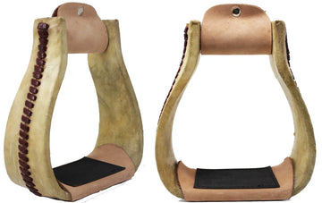 Leather Covered Roper Stirrups