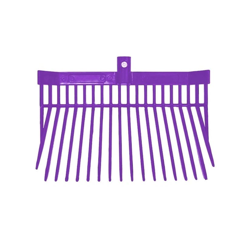 Manure Fork Head only 6 pack assortment (2 Blue, 1 Red, 1 Purple, 1 Teal, 1 Black) Flat Bottom Style #45002