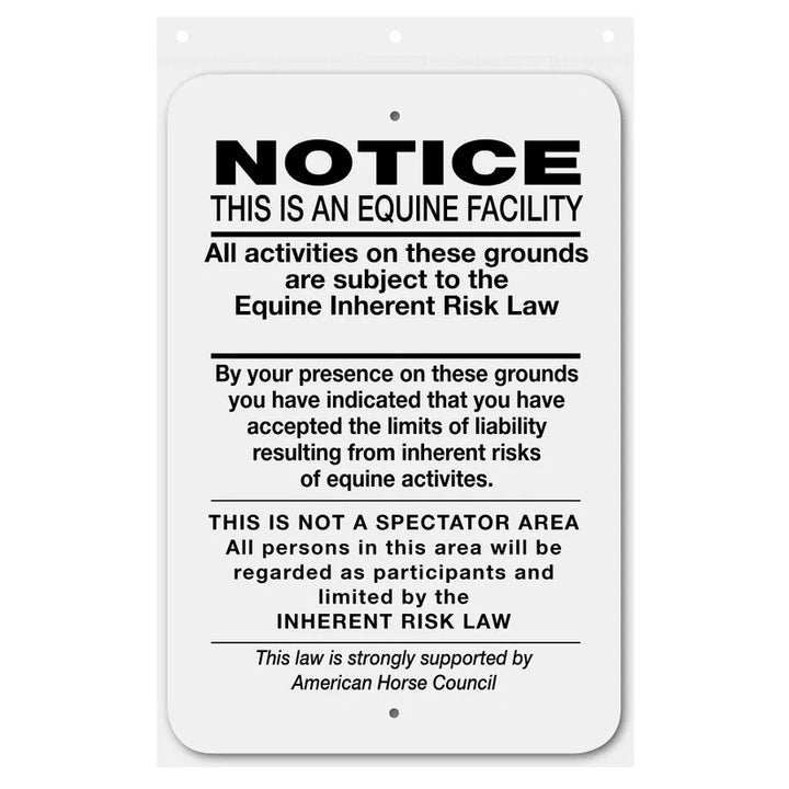 Universal Notice Sign Aluminum 12 in X 18 in #1490UN