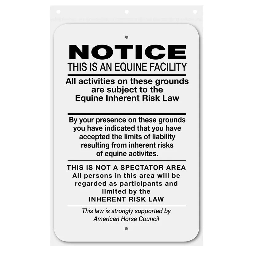Universal Notice Sign Aluminum 12 in X 18 in #1490UN