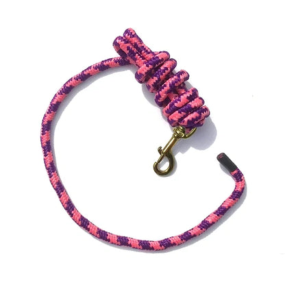 5/8" x 9' Poly Lead Rope, Brass Plated Bolt Snap, Two Tone Colors