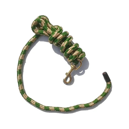 5/8" x 9' Poly Lead Rope, Brass Plated Bolt Snap, Two Tone Colors