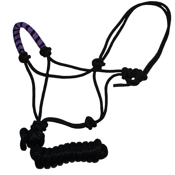 Two Tone Nose Rope Halter w/ 8' Lead