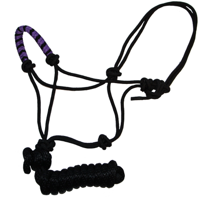 Two Tone Nose Rope Halter, 8' Lead Rope