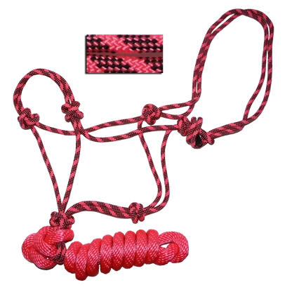 Rope Halter 5/16" 32-Spindle Rope, 8' Detachable Lead