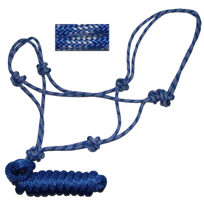 Rope Halter 5/16" 32-Spindle Rope, 8' Detachable Lead