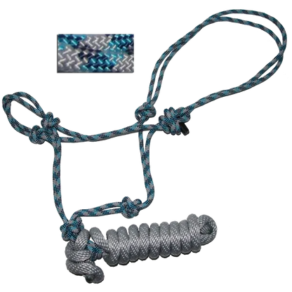Rope Halter 5/16" 32-Spindle Rope, 8' Detachable Lead