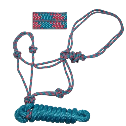 Rope Halter 5/16" 32-Spindle Rope, 8' Detachable Lead
