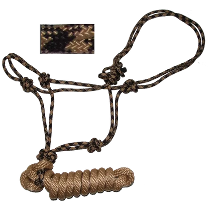 Rope Halter 5/16" 32-Spindle Rope, 8' Detachable Lead