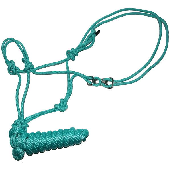 Easy-On Horse Rope Halter w/ 8' Detachable Lead