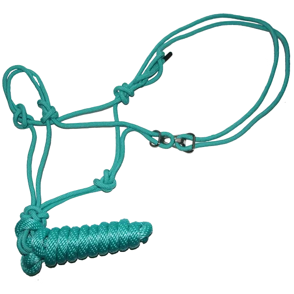 Easy-On Horse Rope Halter, 8' Detachable Lead Rope