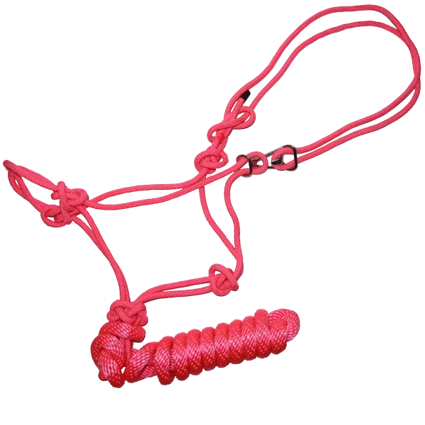 Easy-On Horse Rope Halter, 8' Detachable Lead Rope