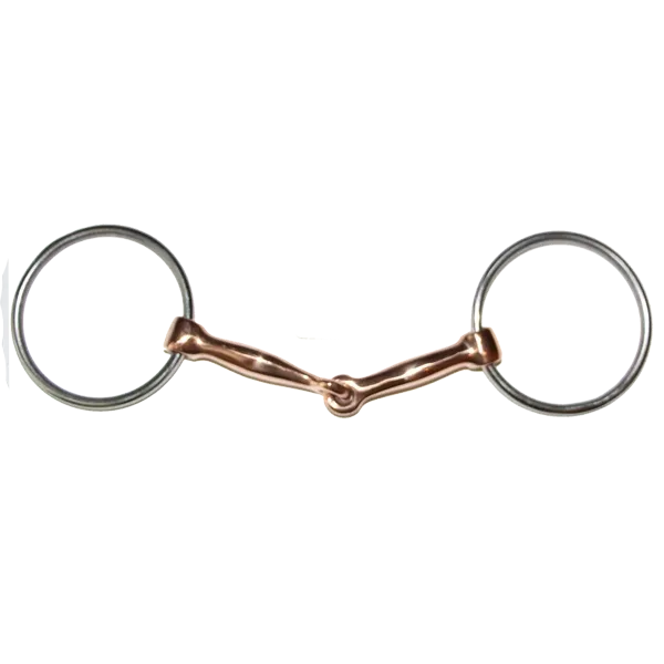 Bit Ring Snaffle SS 5" Copper mouthpiece with 3" Ring #28008