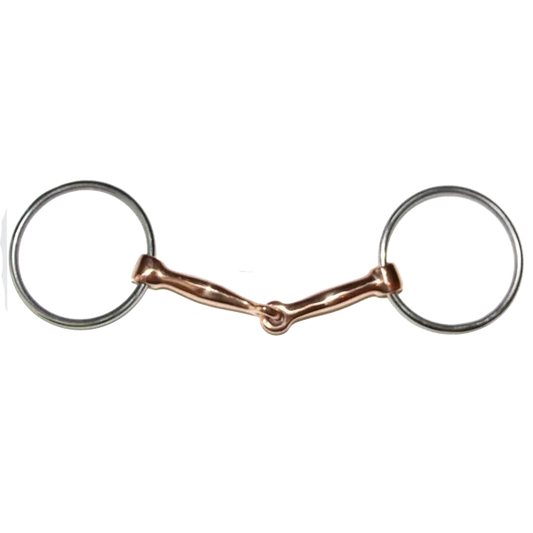Bit Ring Snaffle SS 5" Copper mouthpiece with 3" Ring #28008