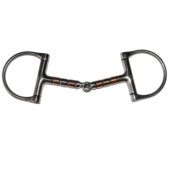 Bit SS Racing D 5" Snaffle with Copper Roller Mouthpiece #28009