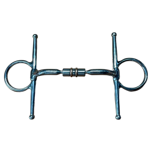 Full Cheek Comfort Snaffle Bit Copper Rollers #28027
