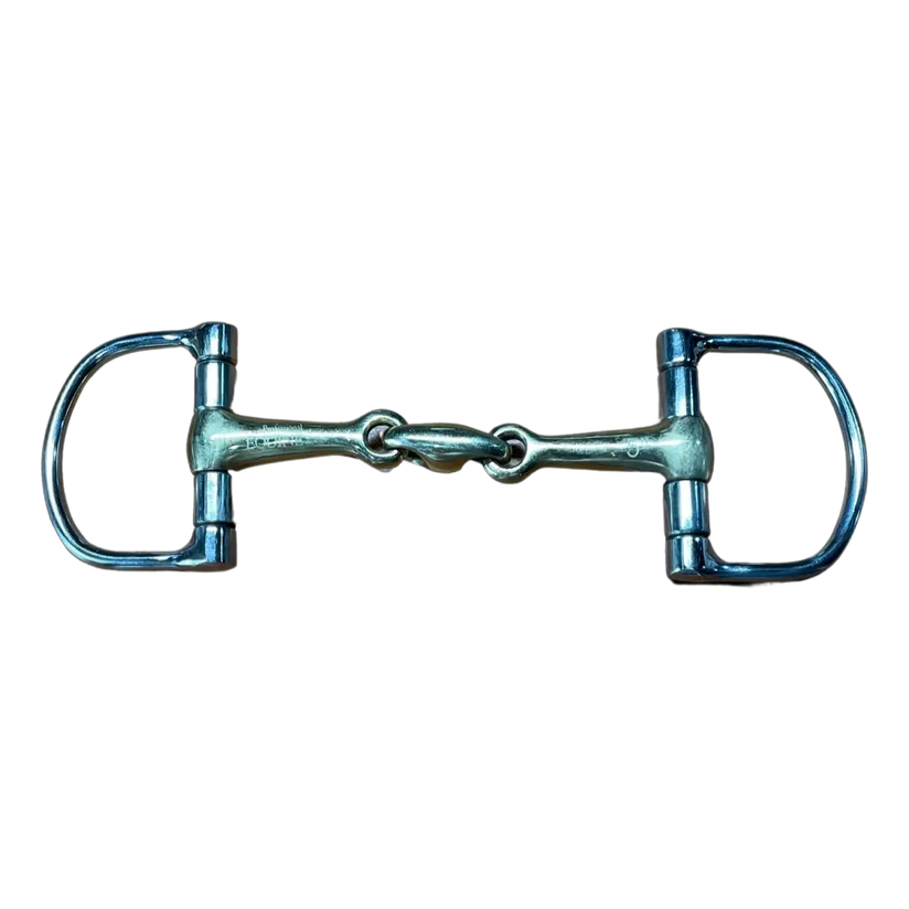 English Riding Double Jointed Dee-Ring Dog Bone Snaffle Horse Bit #28029