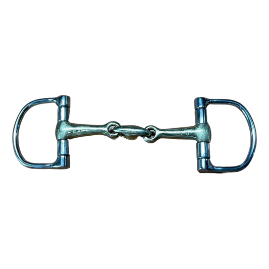 English Riding Double Jointed Dee-Ring Dog Bone Snaffle Horse Bit #28029