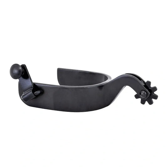 Black Satin Spur BW 1", SL 1 3/4" Rowel 8 pt., 1" #29023
