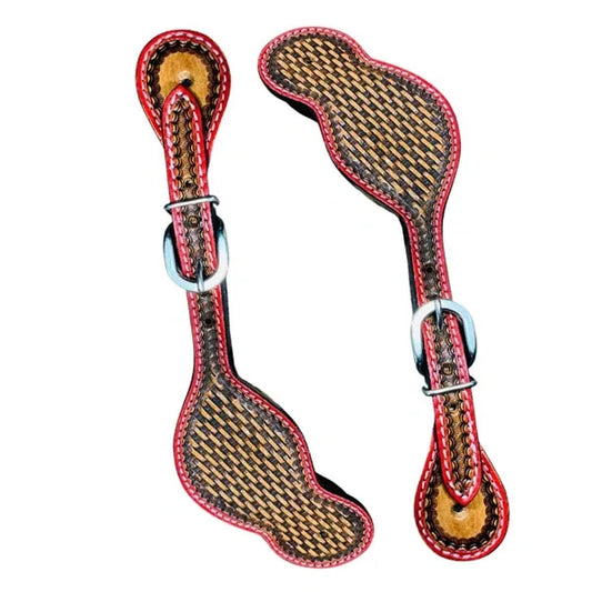 Spur Straps Leather Basket, Edged, Stainless Steel Buckle #29074