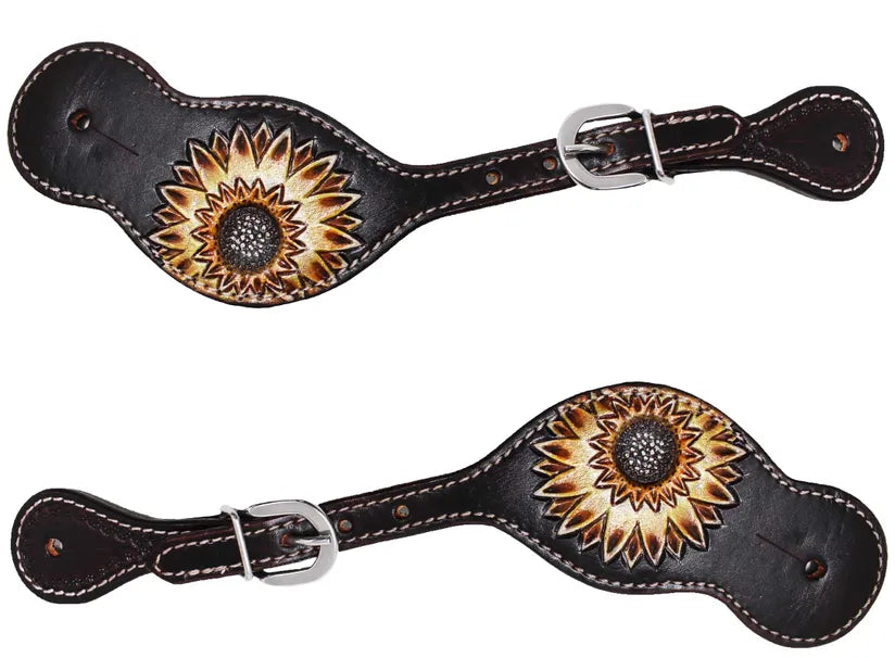 Spur Straps Leather Sunflower Dark Oil, Stainless Steel Buckle #29076