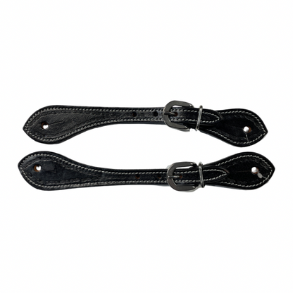 Spur Leather Straps with Twisted Wire Design
