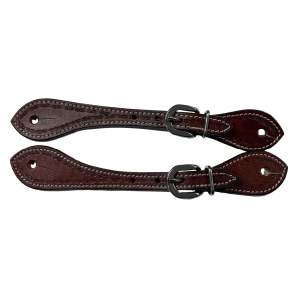 Spur Leather Straps with Twisted Wire Design