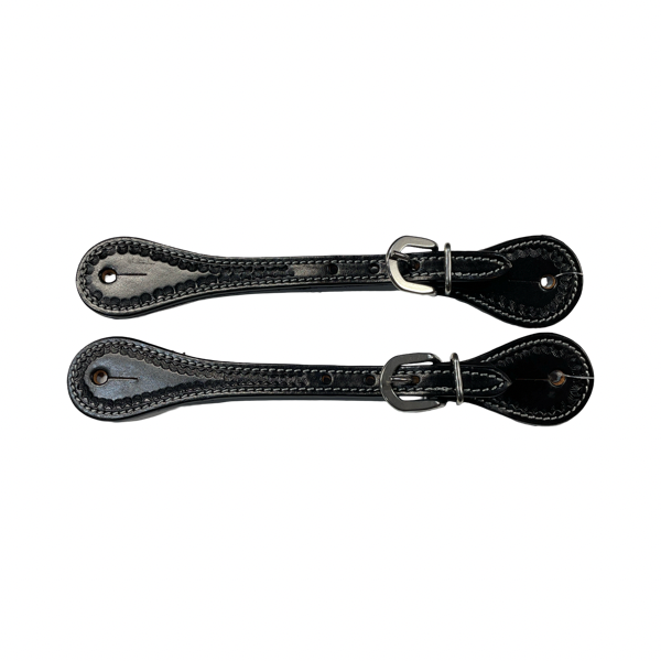 Spur Leather Straps, Chestnut or Black Finish