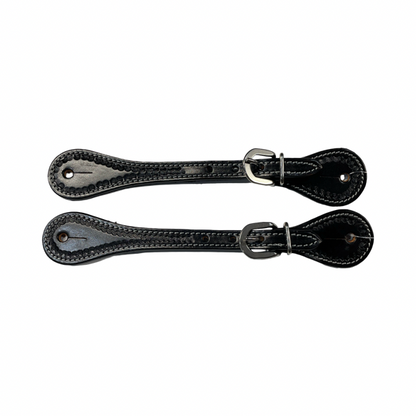 Spur Leather Straps, Chestnut or Black Finish