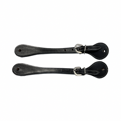 Spur Leather Straps, Black, Mens