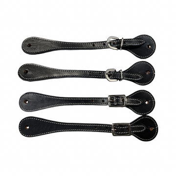 Spur Leather Straps, Black, Mens