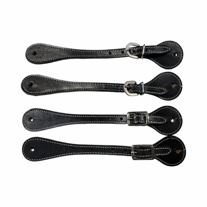 Spur Leather Straps, Black, Mens