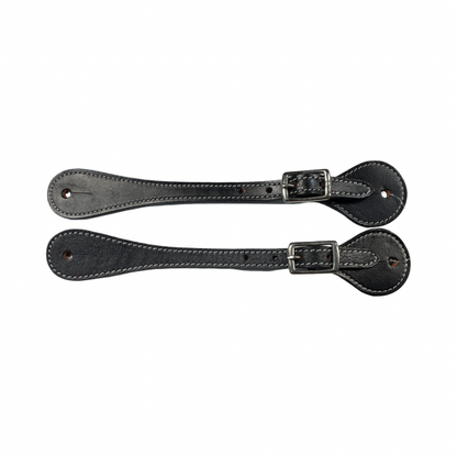 Spur Leather Straps, Black, Mens