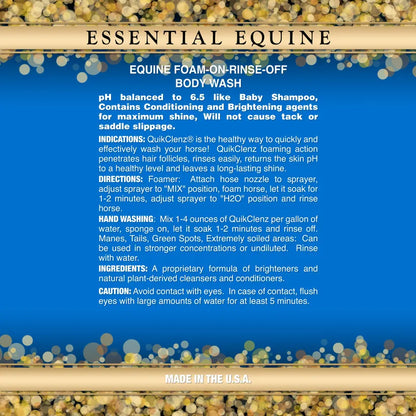 Essential Equine QUIKCLENZ Foam-On Rinse-Off Wash