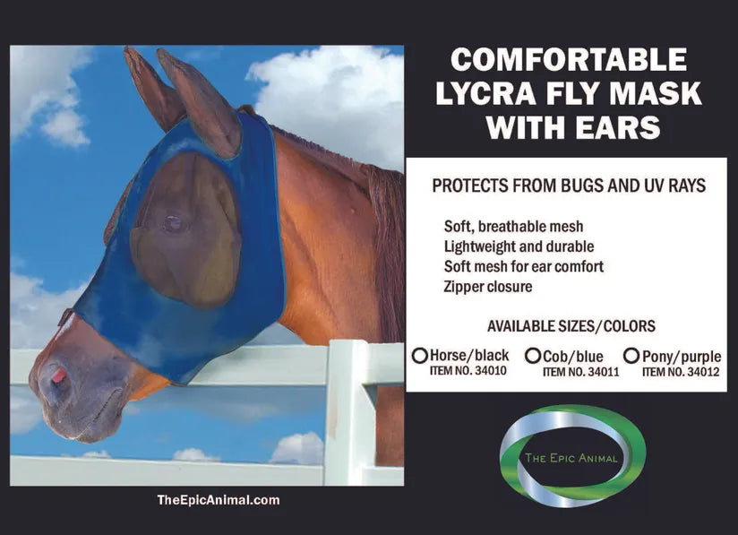 Comfortable Lycra Fly Masks with Ears